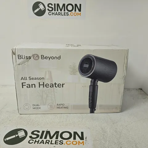 BLISS & BEYOND ALL SEASON FAN HEATER – BOXED