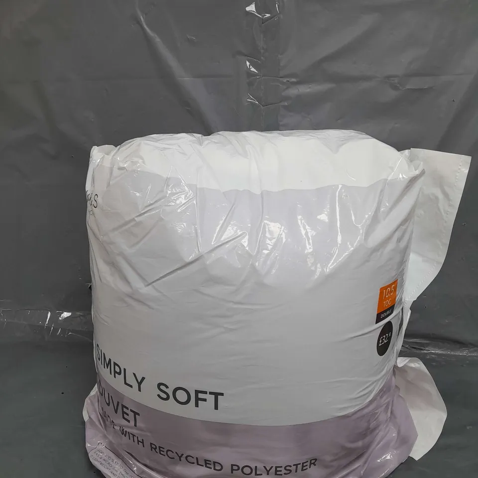 M&S SIMPLY SOFT 10.5 TOG DOUBLE DUVET 