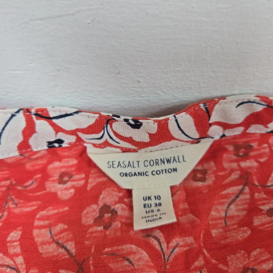SEASALT CORNWALL FLORAL PRINT ORGANIC COTTON DRESS – UK 10 (EU 38, US 6)