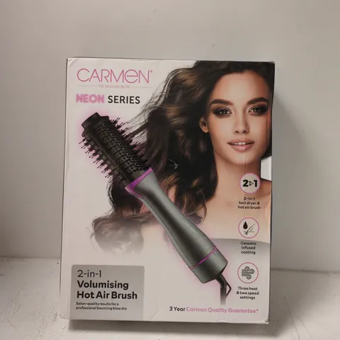CARMEN NEON SERIES 2-IN-1 VOLUMISING HOT AIR BRUSH – BOXED