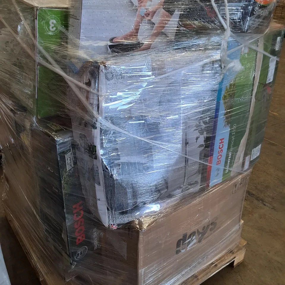 PALLET OF APPROXIMATELY 23 UNPROCESSED RAW RETURN HOUSEHOLD AND ELECTRICAL GOODS TO INCLUDE;