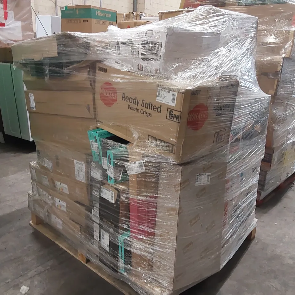 PALLET OF APPROXIMATELY 26 UNPROCESSED RAW RETURN HOUSEHOLD AND ELECTRICAL GOODS TO INCLUDE;