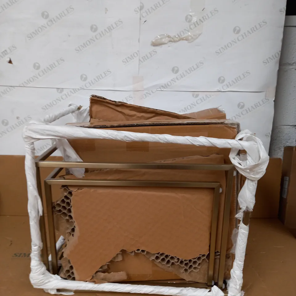 K BY KELLY HOPPEN SET OF TERAZZO NEST TABLES WHITE 