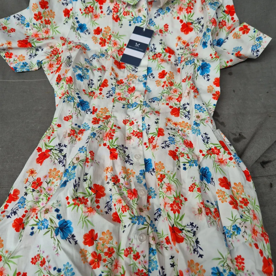 CREW CLOTHING COMPANY FERN DARTED LYOCELL DRESS IN MULTI SIZE 12