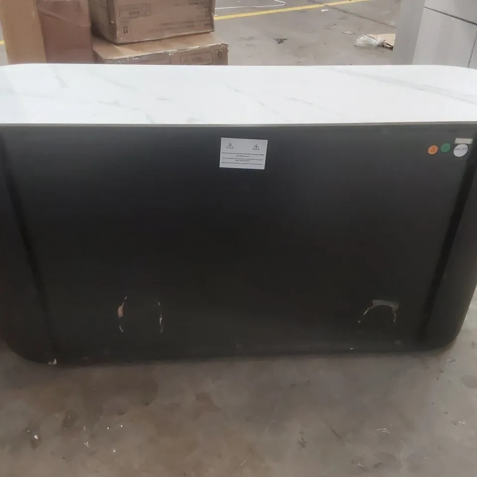 DANETTI WOODEN SIDETABLE WITH MARBLE EFFECT TOP