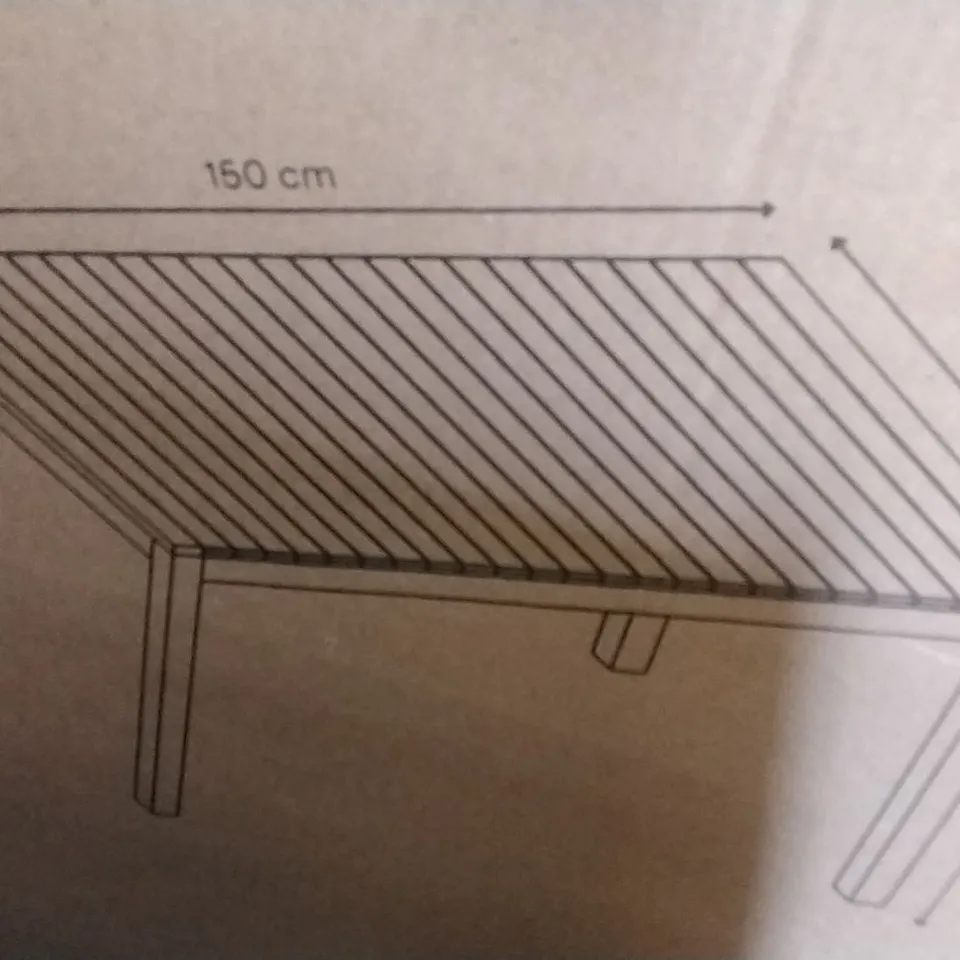 BOXED DENIA WOODEN DINING TABLE 