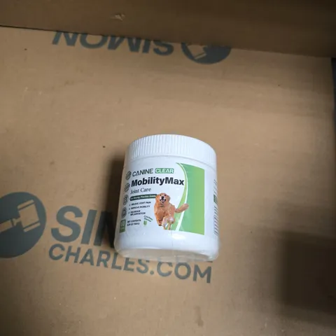 CANINE CLEAR MOBILITYMAX JOINT CARE FOR DOGS – WHITE PLASTIC JAR - BEST BEFORE 15/9/27
