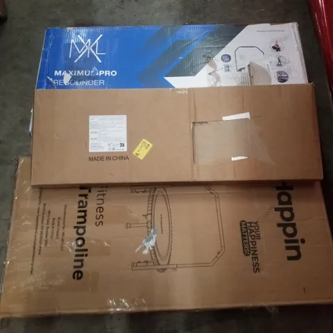 PALLET CONTAINING ASSORTED PRODUCTS INCLUDING REBOUNDER, BED RAIL GUARD & FITNESS TRAMPOLINE