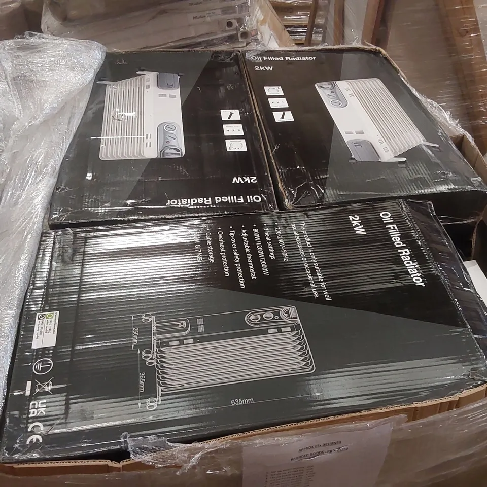 PALLET CONTAINING APPROXIMATELY 25x OIL FILLED HEATERS