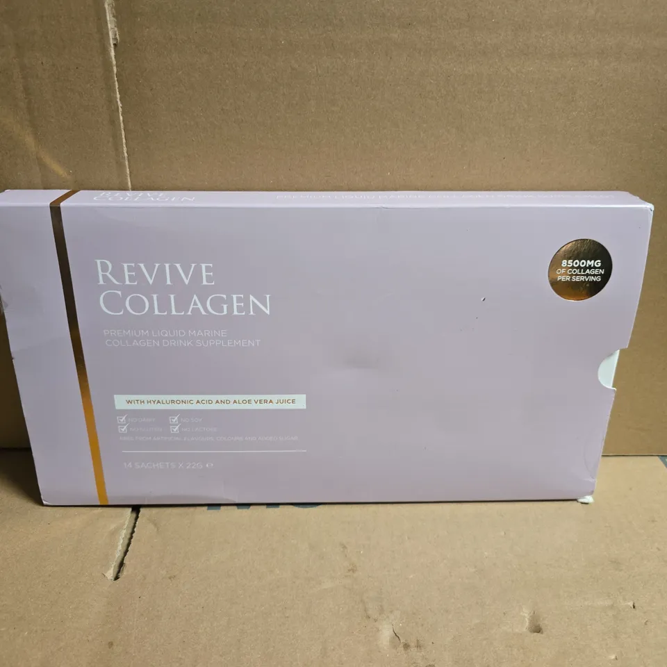 REVIVE COLLAGEN – PREMIUM LIQUID MARINE COLLAGEN DRINK SUPPLEMENT, 14 SACHETS (8500MG PER SERVING)