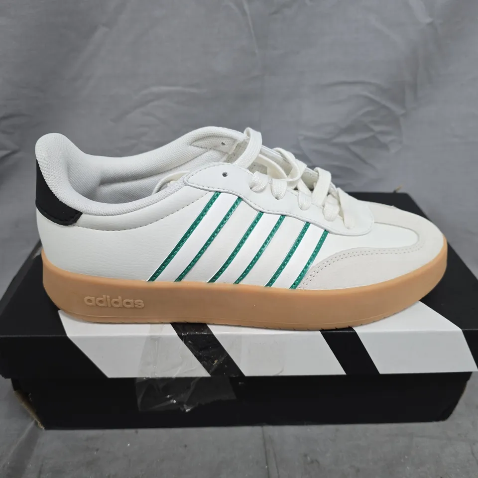 BOXED PAIR OF ADIDAS BARREDA SNEAKERS - UK SIZE 6