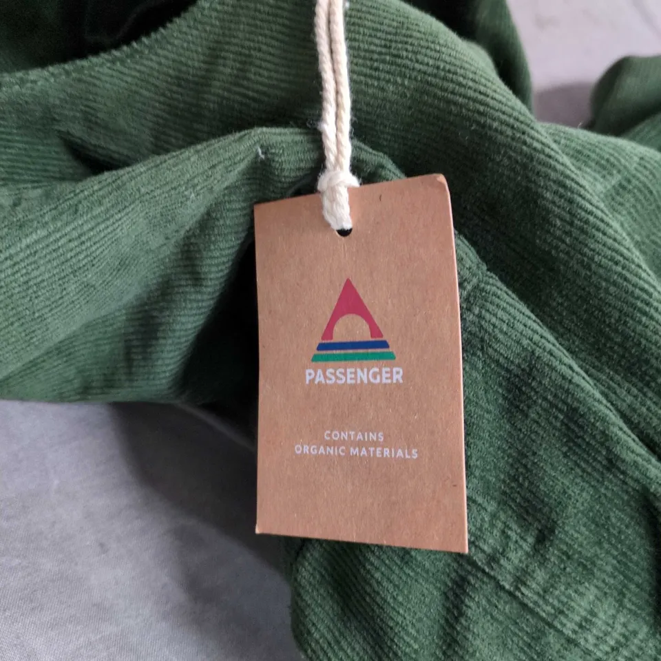 PASSENGER MEADOWS 2.0 ORGANIC COTTON CORDUROY DUNGAREES – FIR TREE GREEN, SIZE M/L