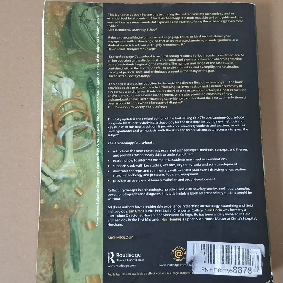 THE ARCHAEOLOGY COURSE BOOK FOURTH EDITION