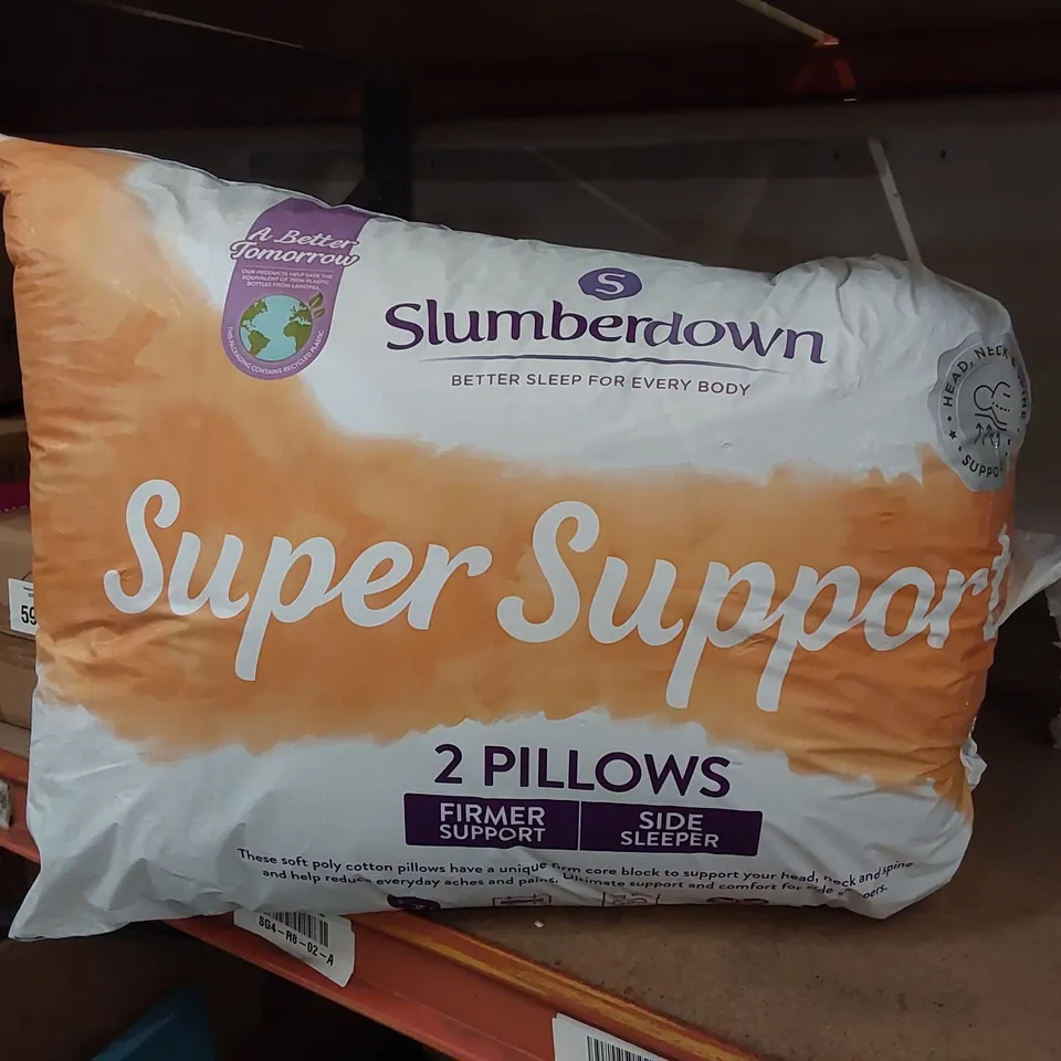 BAGGED SLUMBERDOWN SET OF 2 FIRMER SUPPORT PILLOWS 