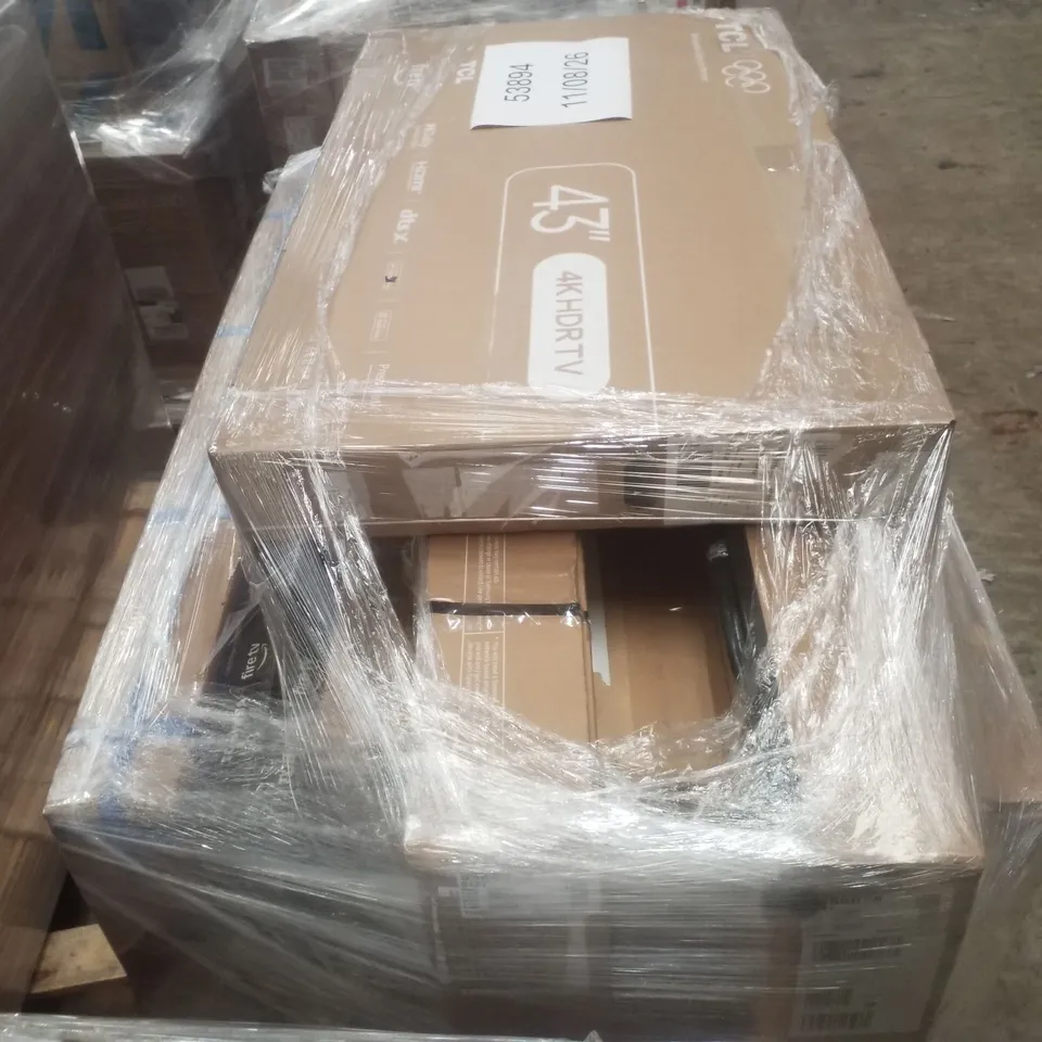 PALLET CONTAINING APPROXIMATELY 8 ASSORTED DAMAGED TVS