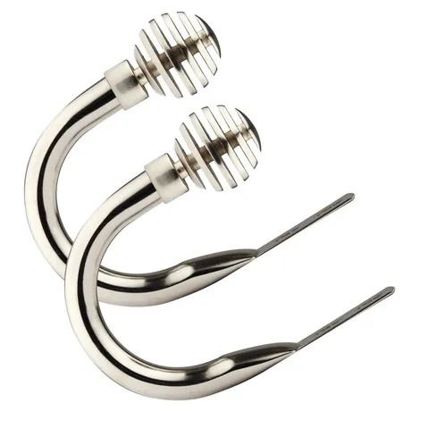 BOXED METAL SLICED BRASS STAINLESS STEEL 20CM CURTAIN HOLDBACK