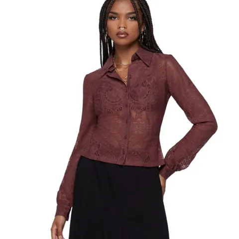 FIVE BRAND NEW KILLSTAR - LILITH'S GARDEN - BURGUNDY WOMEN'S SHIRT