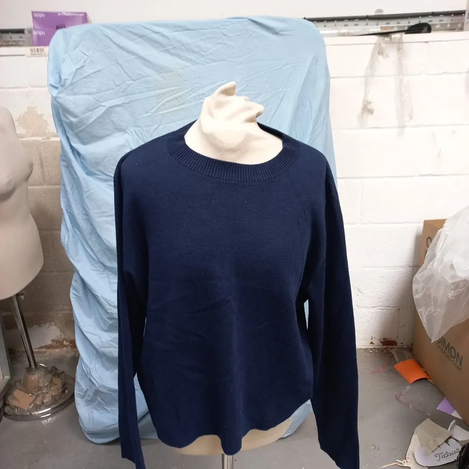MNG NAVY KNIT JUMPER – CREW NECK, WOMEN'S, SIZE M