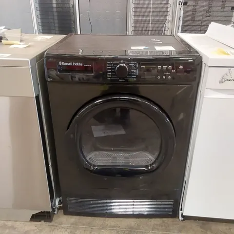 RUSSELL HOBBS FREESTANDING 8KG CONDENSER TUMBLE DRYER IN BLACK, MODEL: RH8CTD111B