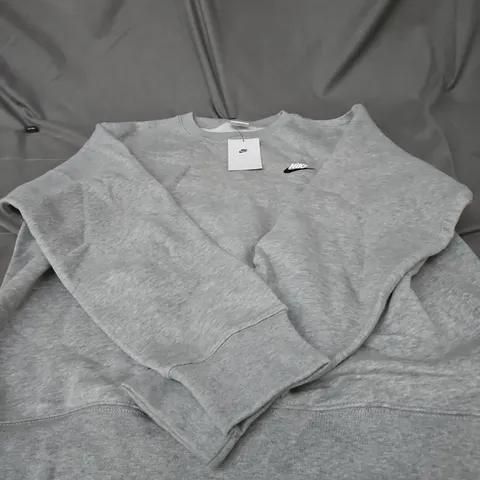 NIKE MEN'S GREY SWEATSHIRT – CREW NECK, SIZE L