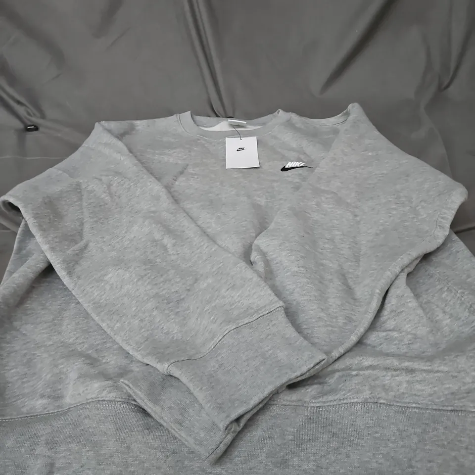 NIKE MEN'S GREY SWEATSHIRT – CREW NECK, SIZE L