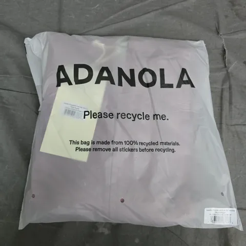 BAGGED ADANOLA VARSITY OVERSIZED FULL ZIP HOODIE – DUSK PURPLE, SIZE M (UK MEDIUM)