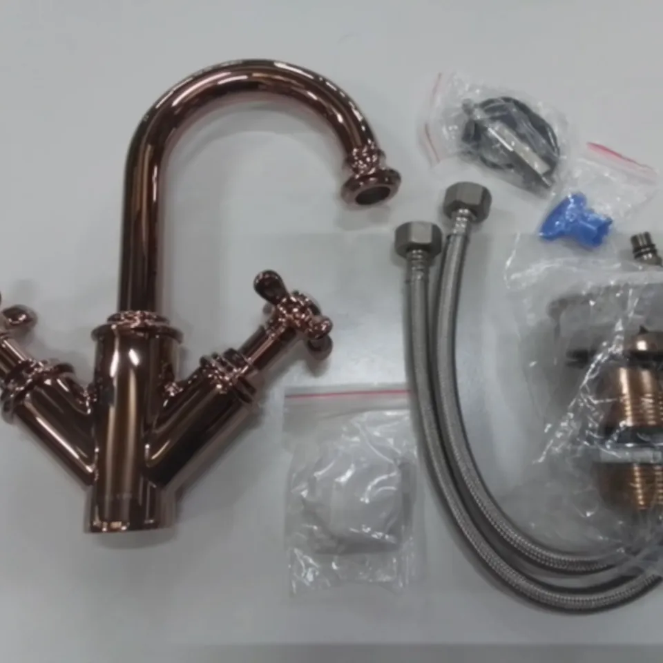 BOXED AS NEW CALYPSO PALMA BASIN TAP IN ROSE GOLD