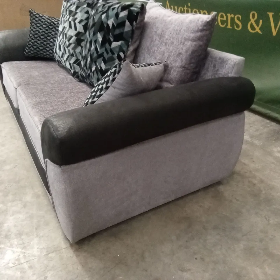 NARVA FABRIC/FAUX LEATHER 3 SEATER SOFA RRP £949