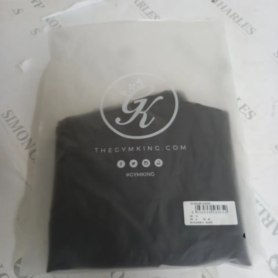 GYMKING INCLINE LEGGINGS IN BLACK - UK 12