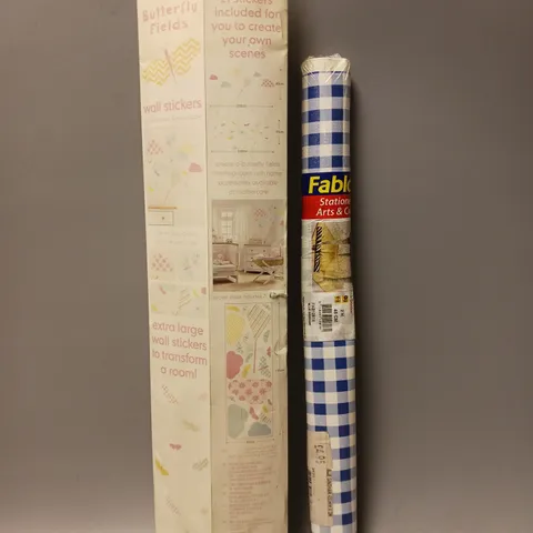 LOT OF 2 WINDOW AND WALL STICKERS. FABLON AND MOTHERCARE