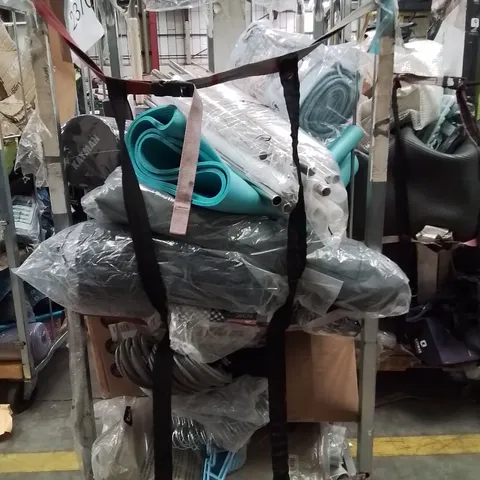CAGE OF ASSORTED HOUSEHOLD GOODS AND PRODUCTS TO INCLUDE;PLAYPEN,ELECTR HOTWATER BOTTLE,PICNIC BLANKET
