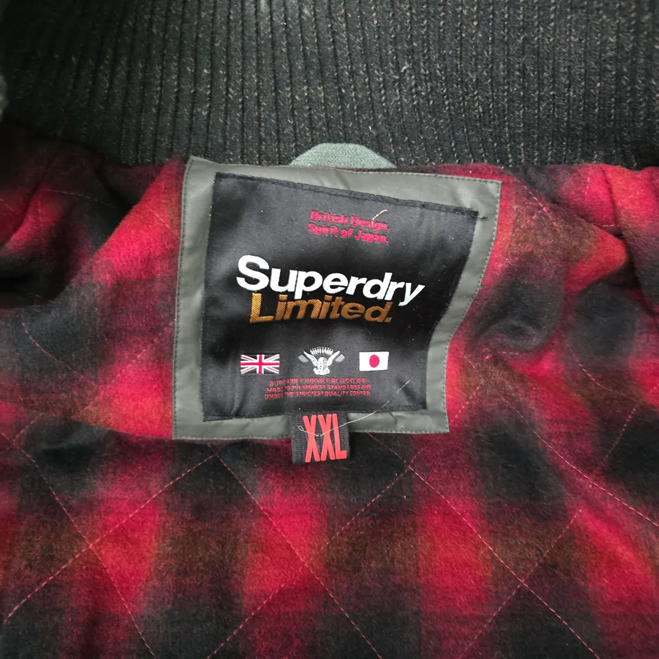 SUPERDRY PARKA JACKET WITH FUR-HOOD – OLIVE GREEN, XXL
