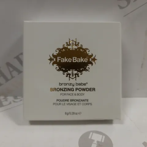 BOXED FAKE BAKE FACE BRONZING POWDER BRONZER CONTOUR & HIGHLIGHTER