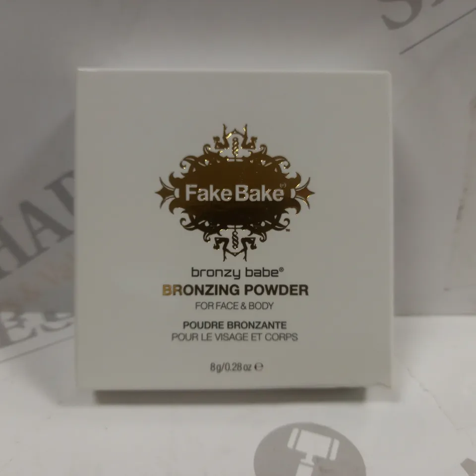 BOXED FAKE BAKE FACE BRONZING POWDER BRONZER CONTOUR & HIGHLIGHTER 