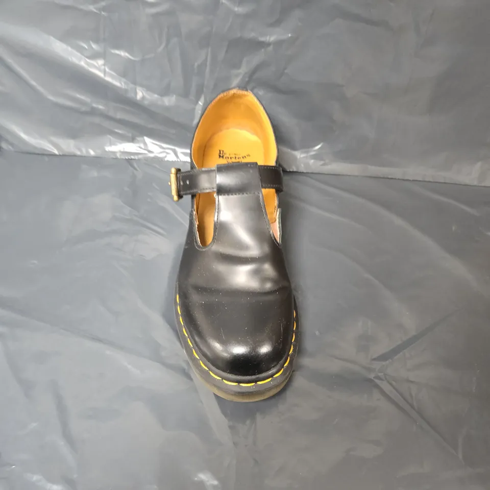 UNBOXED PAIR OF DR MARTENS POLLEY SHOES IN BLACK - UK 8