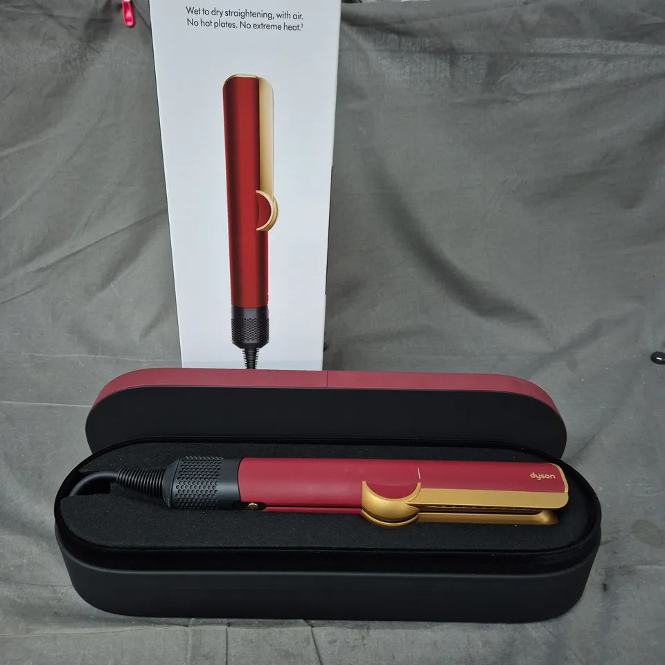 DYSON HAIR STRAIGHTENING WAND – RED & GOLD, BOXED (MODEL 3PR-UK-TNJO817A)
