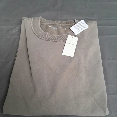 ABERCROMBIE PREMIUM ESSENTAILS CROPPED TOP - SMALL