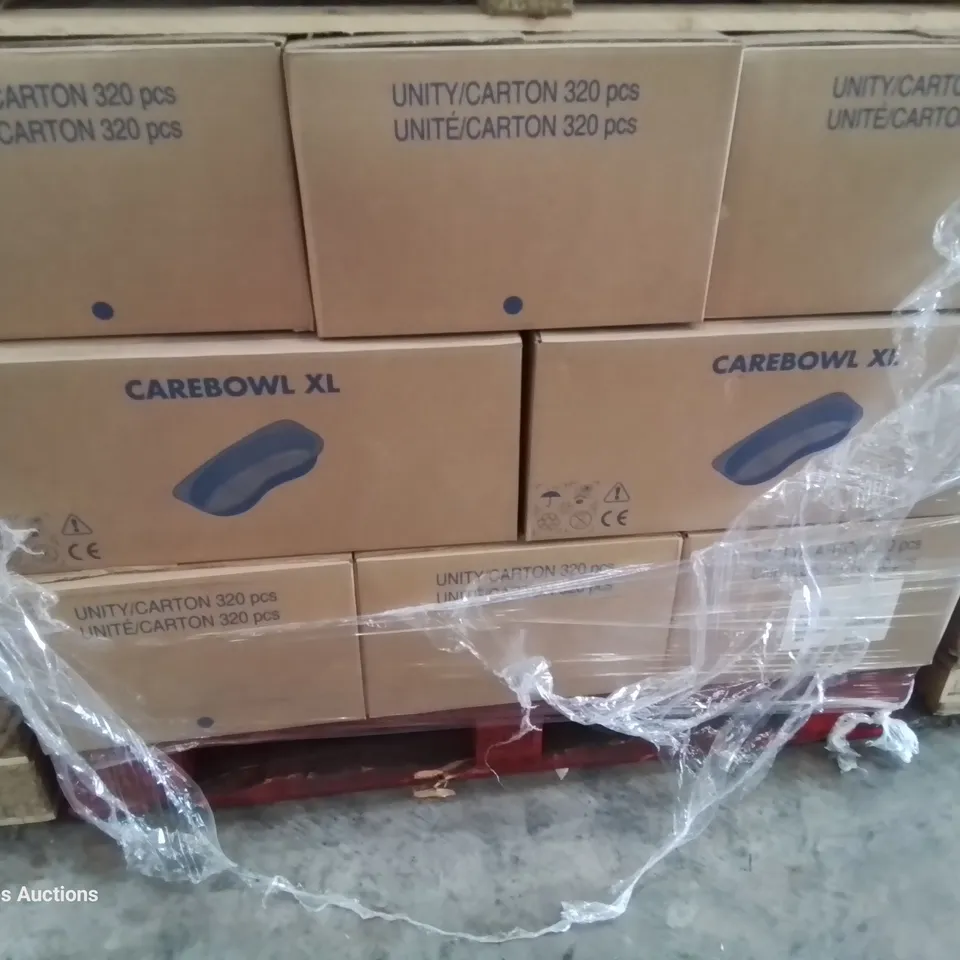PALLET OF APPROXIMATELY 18 CASES EACH CONTAINING 320 CAREBOWL XL DISPOSABLE DISHES