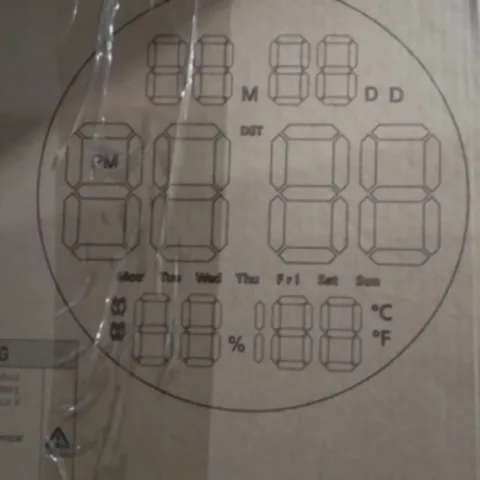BOXED PLASTIC/ACRYLIC WALL CLOCK