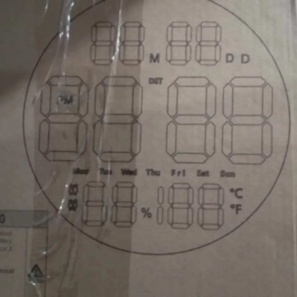 BOXED PLASTIC/ACRYLIC WALL CLOCK