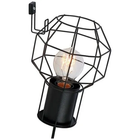 BOXED BRILLIANT INDOOR WALL LIGHT SIZA 1- LIGHT SOURCE, BLACK