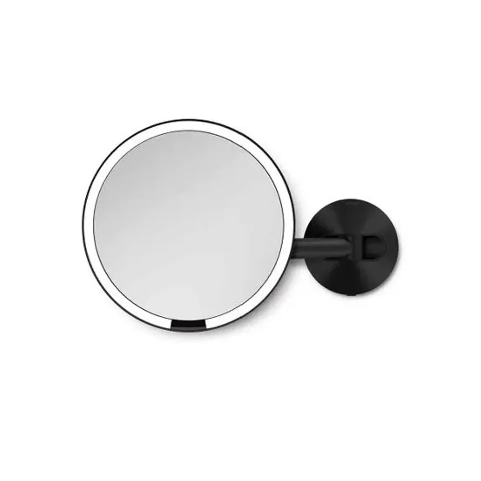BOXED SIMPLEHUMAN HARD WIRED WALL MOUNT MIRROR, MATTE BLACK
