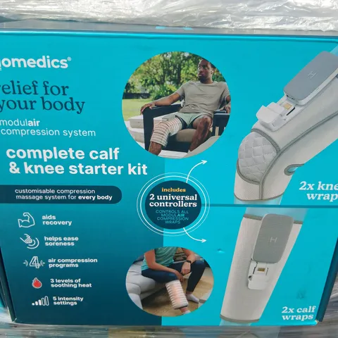 BOXED HOMEDICS MODULAR COMPRESSION SYSTEM COMPLETE CALF AND KNEE STARTER KIT