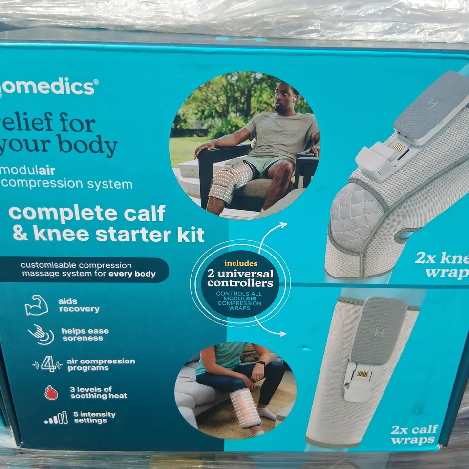 BOXED HOMEDICS MODULAR COMPRESSION SYSTEM COMPLETE CALF AND KNEE STARTER KIT