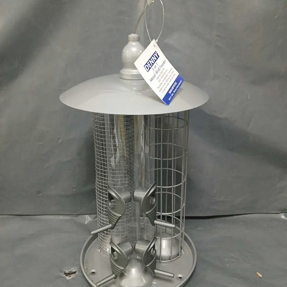 DENNY 3 IN 1 METAL BIRD FEEDER