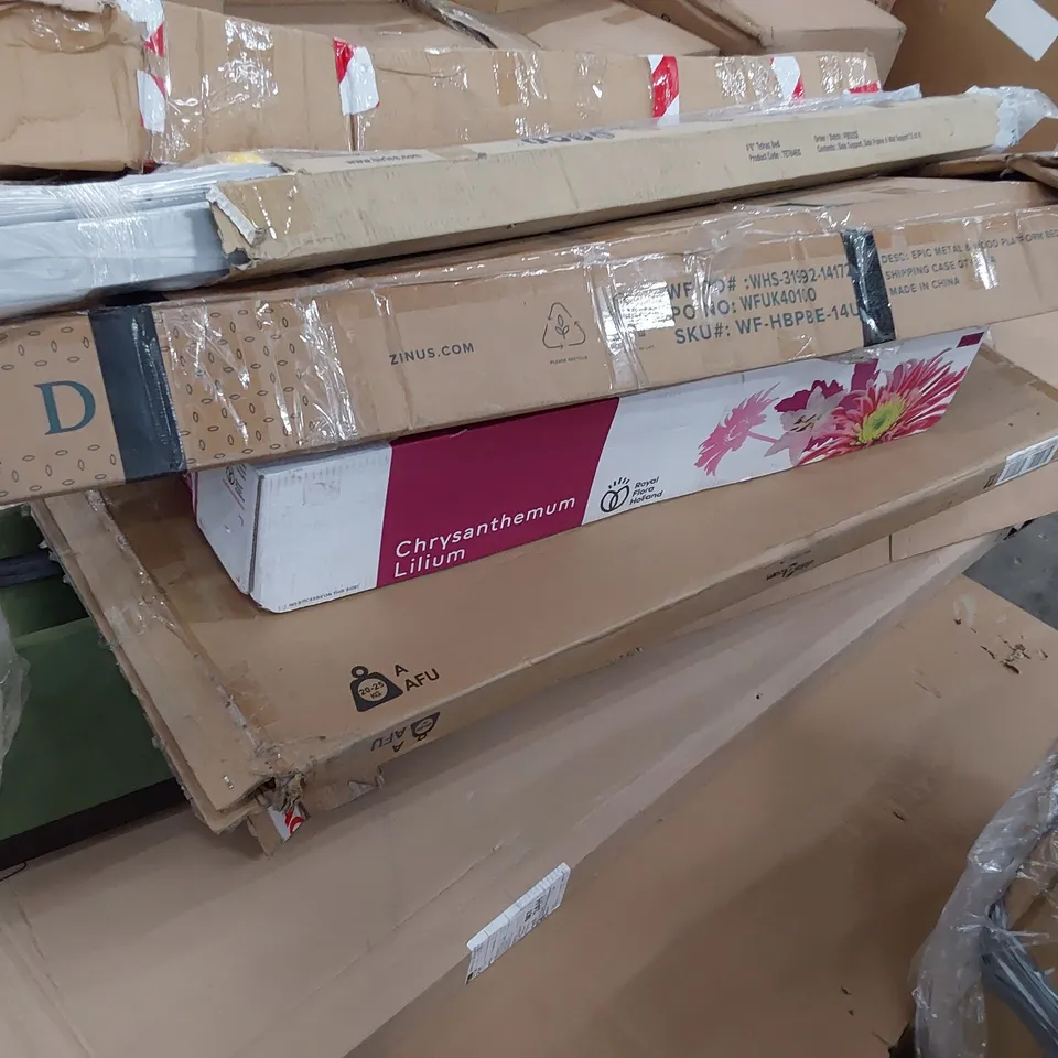 PALLET OF ASSORTED BOXED FURNITURE PARTS 