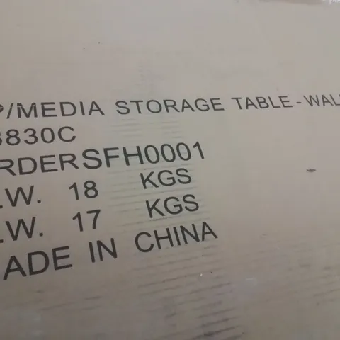 PALLET CONTAINING LARGE QUANTITY OF LP/MEDIA STORAGE TABLE -WALNUT-