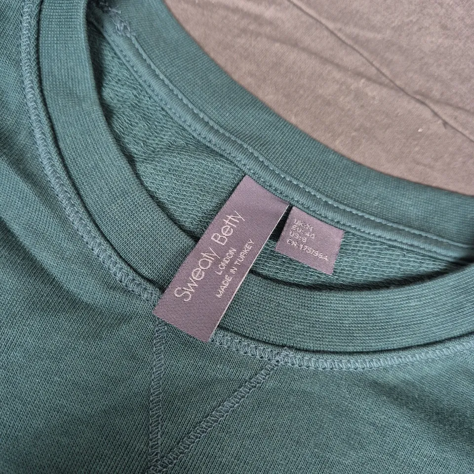 SWEATY BETTY AFTER CLASS SPLIT SWEATSHIRT – GLADE GREEN, SIZE M
