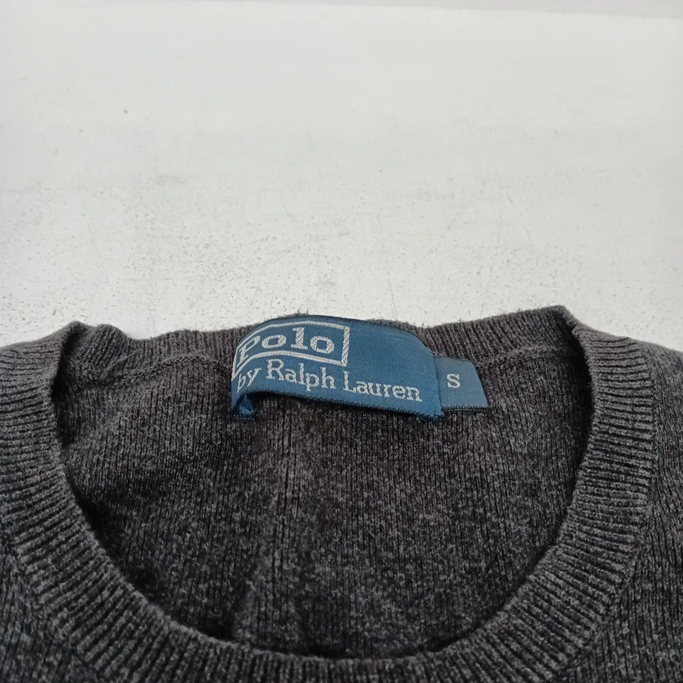POLO RALPH LAUREN KNIT SWEATER – GREY HEATHER – SIZE S