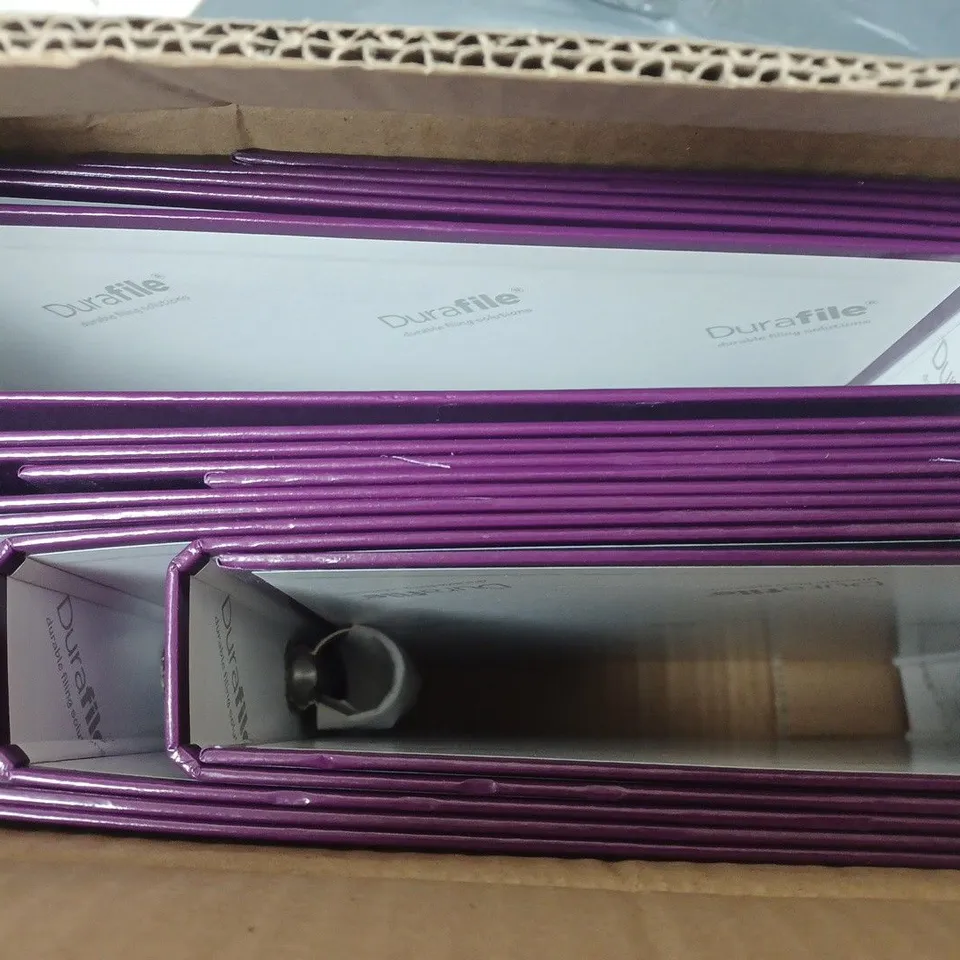 10 DURAFILE RING A4 PURPLE BINDERS